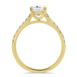 3 CT Cushion Cut Pave Set Moissanite Diamond Engagement Ring