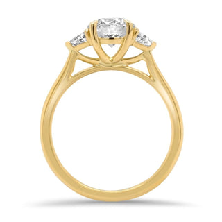 1.0CT Round Cut Moissanite Three Stone Diamond Engagement Ring