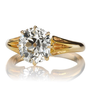 vintage moissanite rings old mine detail angle