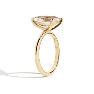 vintage moissanite ring old mine center detail