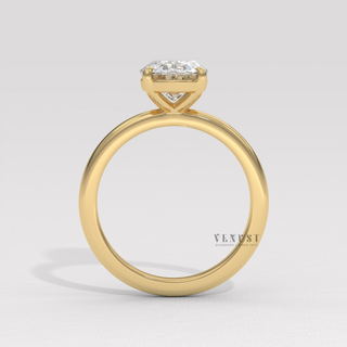 Solitaire oval moissanite engagement ring top view