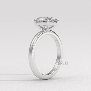 Elegant two carat oval moissanite ring design