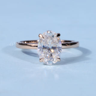 1.50CT Oval Cut Moissanite Diamond Solitaire Engagement Ring