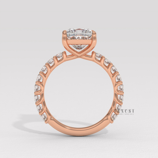 Princess bridal moissanite ring for women