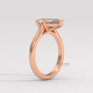 Pear cut moissanite ring for women