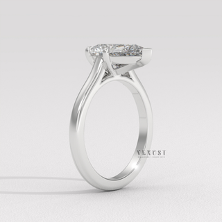 Pear bridal moissanite ring with elevated setting