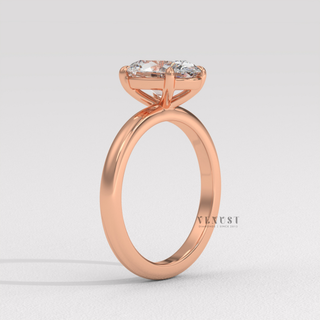 Oval bridal moissanite ring with clean shine
