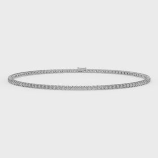 Round Cut Moissanite Riviera Diamond Tennis Necklace For Women