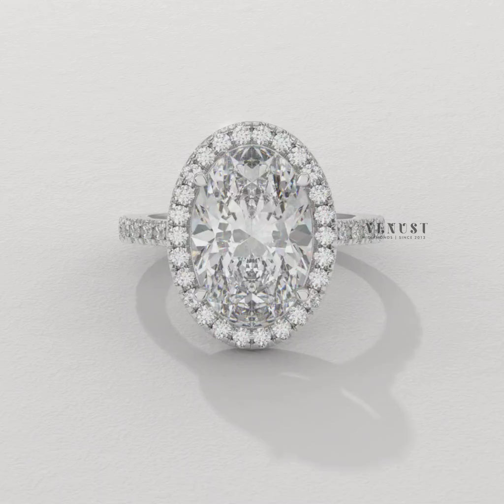oval minimalist halo ring