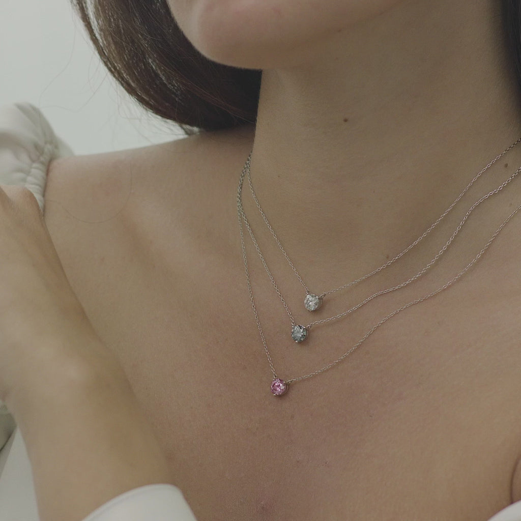 Round Cut Diamond Colleen Moissanite Necklace For Women