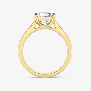 Stunning 1.0ct princess solitaire moissanite ring top view