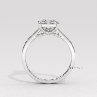 Princess cut moissanite ring for women