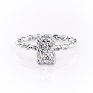 2.0 CT Radiant Cut Braided Moissanite Diamond Engagement Ring