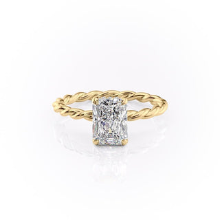 2.0 CT Radiant Cut Braided Moissanite Diamond Engagement Ring