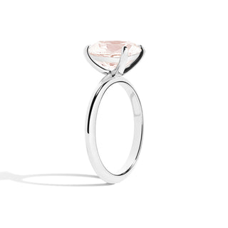 cushion cut moissanite ring soft side profile