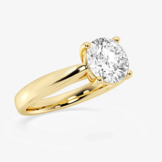 1.0CT Round Cut Moissanite Solitaire Diamond Engagement Ring