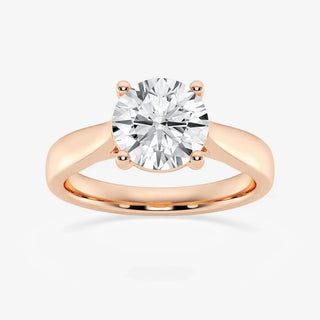 1.0CT Round Cut Moissanite Solitaire Diamond Engagement Ring