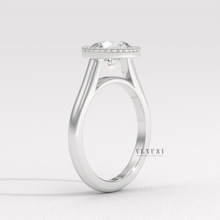 Round moissanite ring for women with sleek shine
