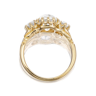 vintage moissanite ring unique hand view