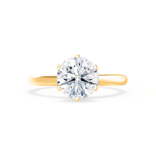 Shimmering 1.50ct round solitaire moissanite ring shown on a finger