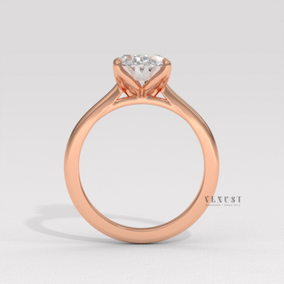 Oval bridal moissanite ring for women