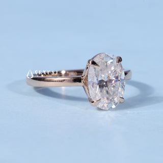 1.50CT Oval Cut Moissanite Diamond Solitaire Engagement Ring