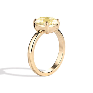 yellow moissanite rings cushion close sparkle