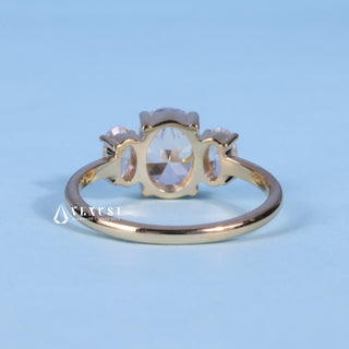 1.50CT Oval Cut Moissanite Diamond Three Stone Engagement Ring