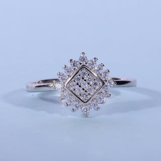 0.60CT Round Cut Bezel Set Moissanite Engagement Ring front view