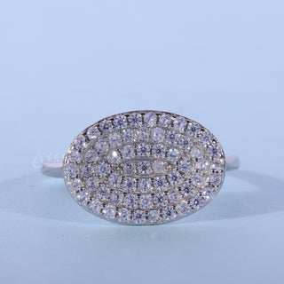 0.50CT Round Cut Moissanite Engagement Ring Solitaire front view