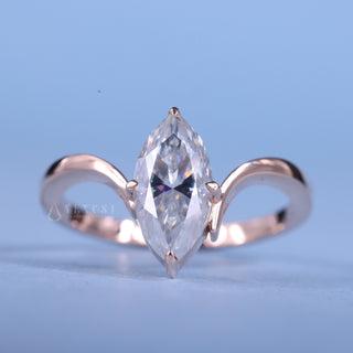 1.50CT Marquise Moissanite Unique Engagement Fancy Diamond Ring