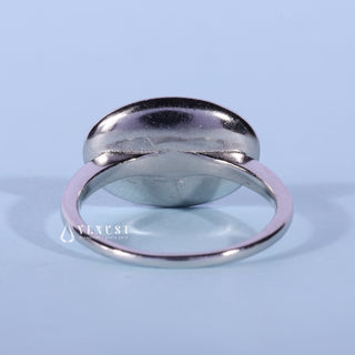 Angled view of 0.50CT Round Cut Moissanite Engagement Ring Solitaire