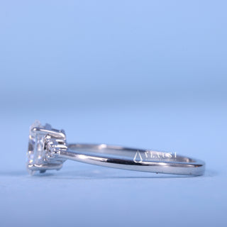2.0 CT Oval Brilliant Cut Cluster Moissanite Engagement Ring top view