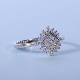 0.60CT Round Cut Bezel Set Moissanite Engagement Ring opposite side view