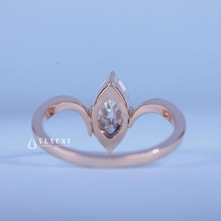 1.50CT Marquise Moissanite Unique Engagement Fancy Diamond Ring