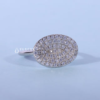 Rear gallery view of 0.50CT Round Cut Moissanite Engagement Ring Solitaire