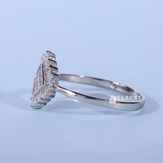 Rear gallery view of 0.60CT Round Cut Bezel Set Moissanite Engagement Ring