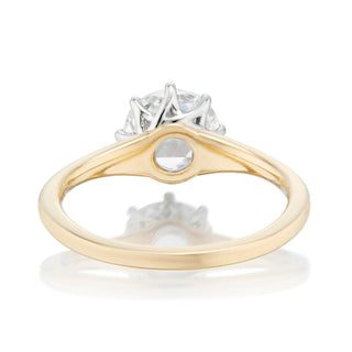 rose cut moissanite classic side profile