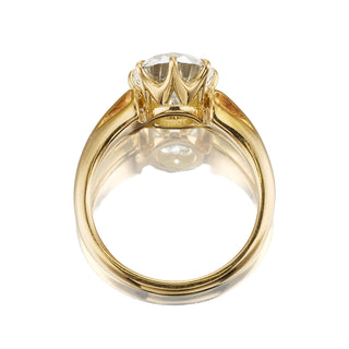 vintage moissanite rings classic side profile