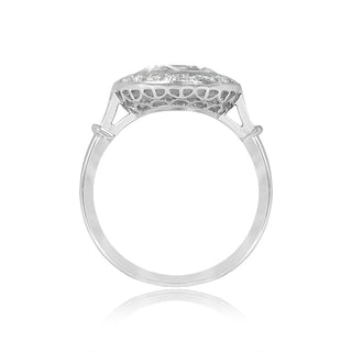halo moissanite ring classic side profile