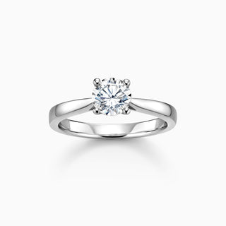 1.0 CT Round Cut Moissanite Diamond Solitaire Setting Engagement Ring